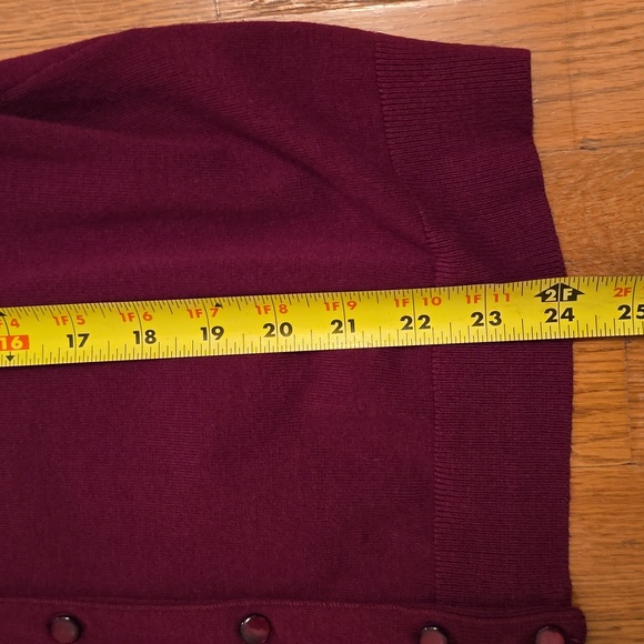 GNW BRAND WOMEN'S BURGUNDY FRONT BUTTON CARDIGAN SWEATER SIZE LARGE - Picture 12 of 15